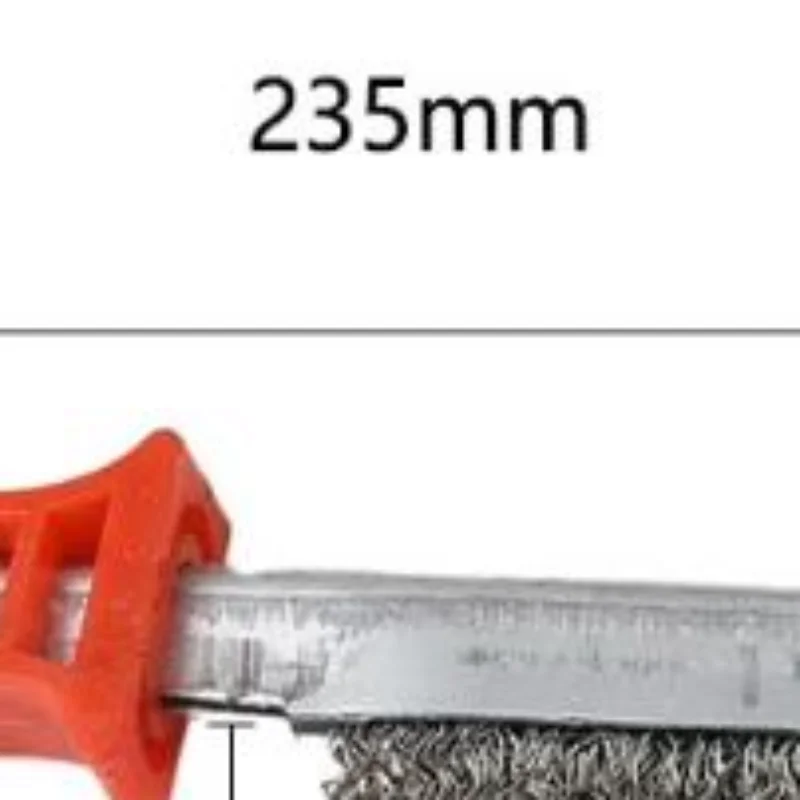 2026 New 1PCS Stainless Steel Multi-function Wire Brush Copper Plated Long Handle For Kitchen Grill Rust Removal Special Plate