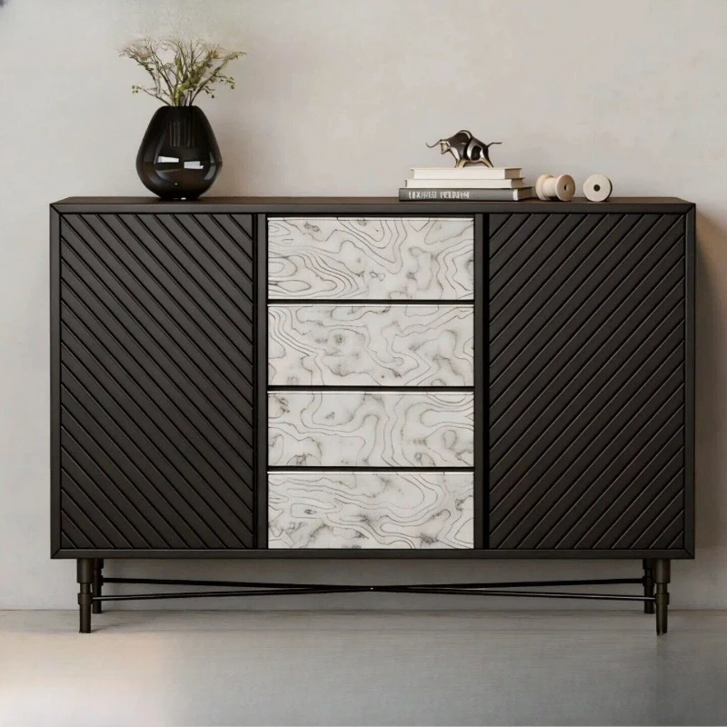 Medieval paint, dining side cabinet, entrance porch cabinet, entrance shoe cabinet, modern simple wall locker, tea cabinet