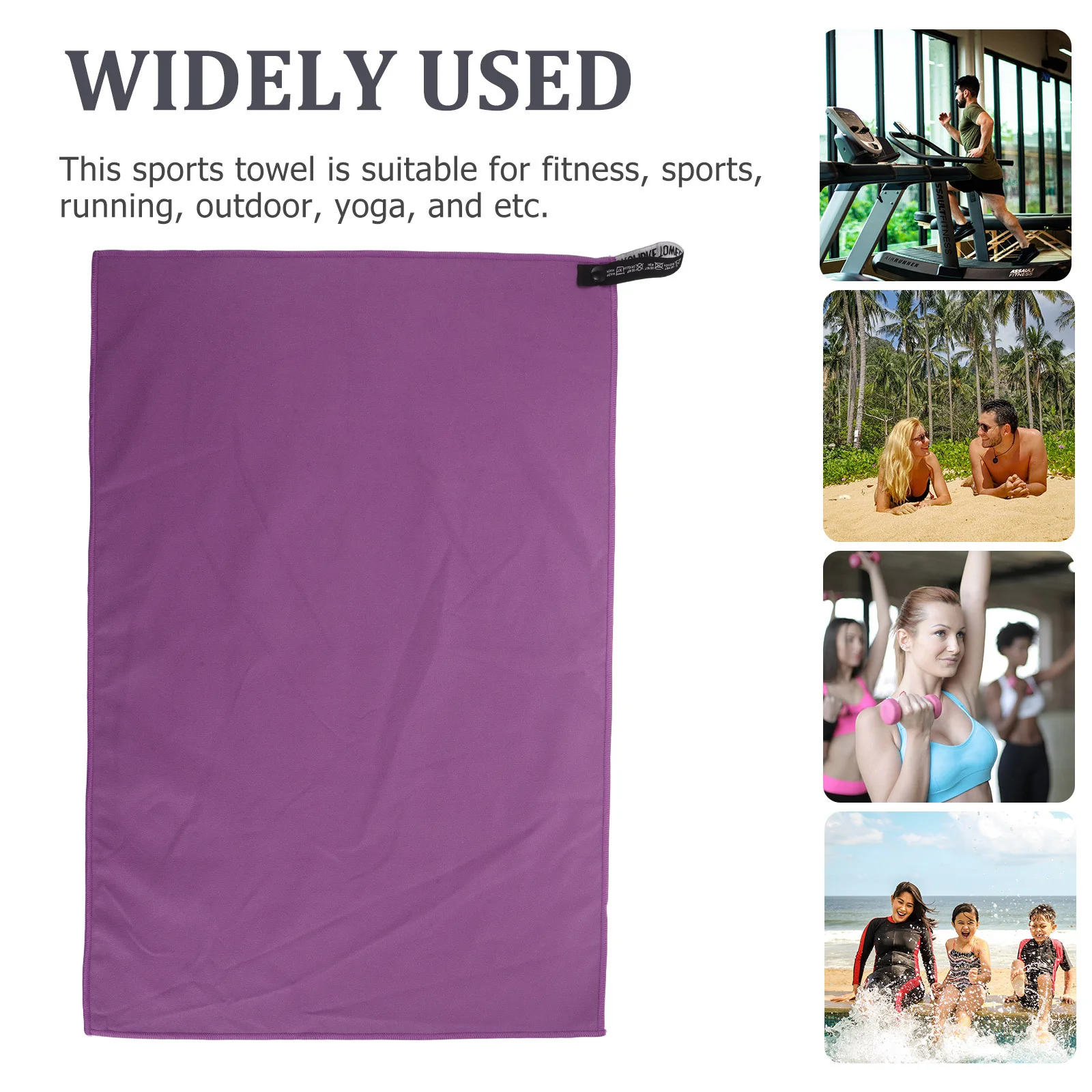 منشفة رياضية فائقة النعومة من الألياف الدقيقة سريعة الجفاف مزدوجة الجوانب لامتصاص العرق واليوجا واللياقة البدنية والصالة الرياضية والمشي لمسافات طويلة والتخييم والسفر خفيفة الوزن