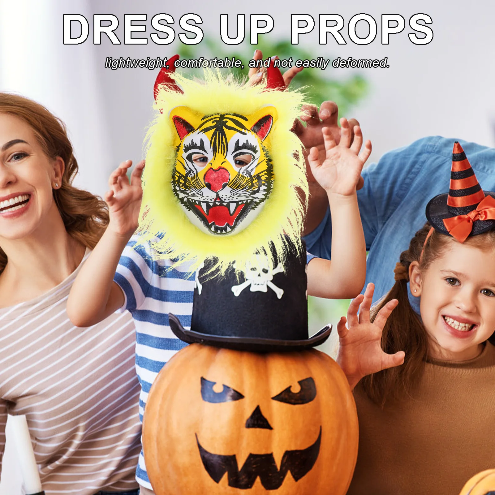 Tiger Mask Eva Polyester Comfortable Costume Mask for Theater Halloween Animal Cosplay and Party Props Masquerade Masks