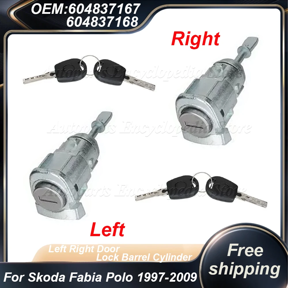 

604837168 Новый левый и правый цилиндр замка двери для Vw Golf 4 Iv Mk4 Bora A6 Skoda Fabia Polo 1997-2009 гг. 604837167