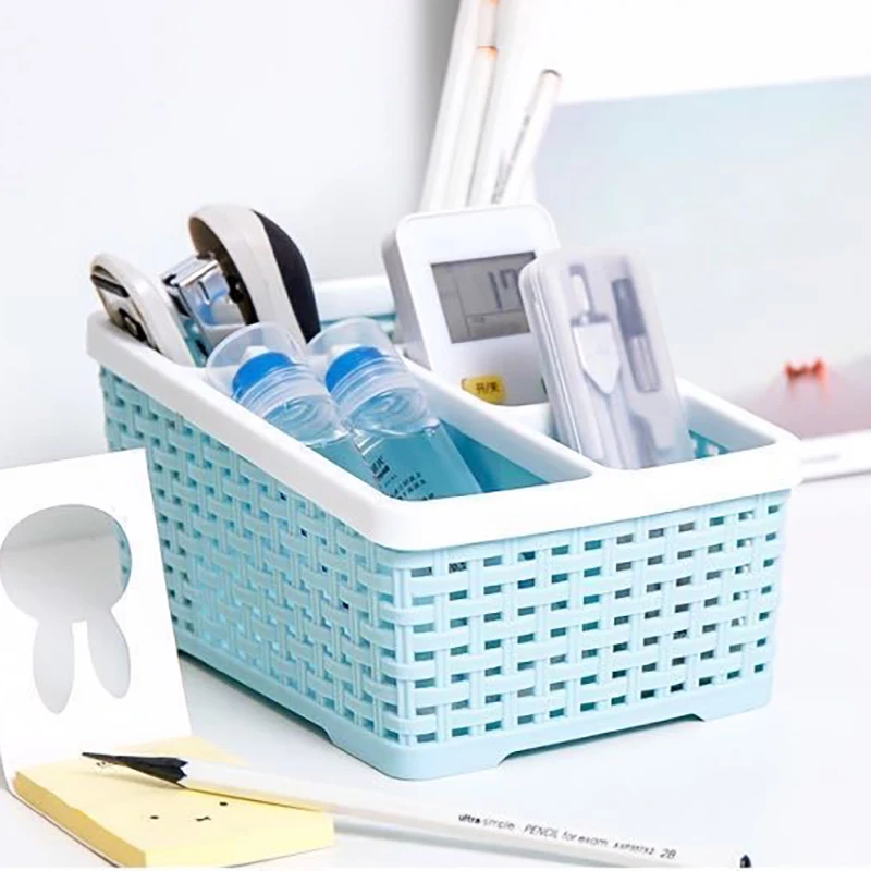 

Настольный органайзер с 4 отделениями, держатель-органайзер из 2 предметов для офиса, дома и школы, компактный разделенный ящик для хранения косметики