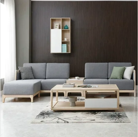 

#Simple Design Set Furniture Living Room Sofa Solid Wood Sectional Sofa