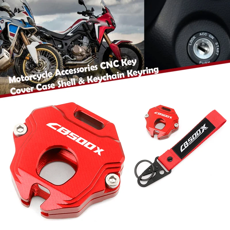 Motorcycle Accessories CNC Key Case Cover Shell Key chain & Keychain Keyring For HONDA CB500X CB500 X CB 500X 2013-2024 2023