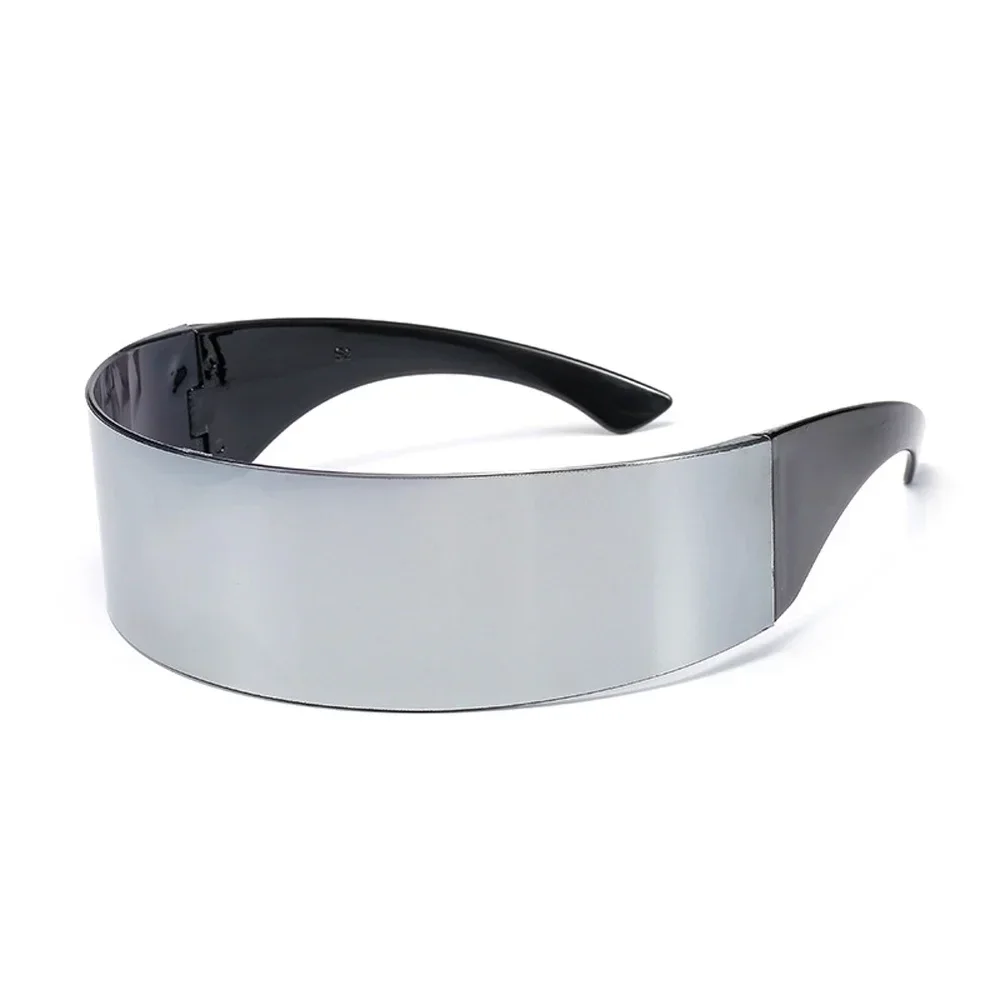 Zakrzywione okulary osobowości śmieszne futurystyczne owinięte monob okulary przeciwsłoneczne maska ​​nowość okulary dekoracje na Halloween