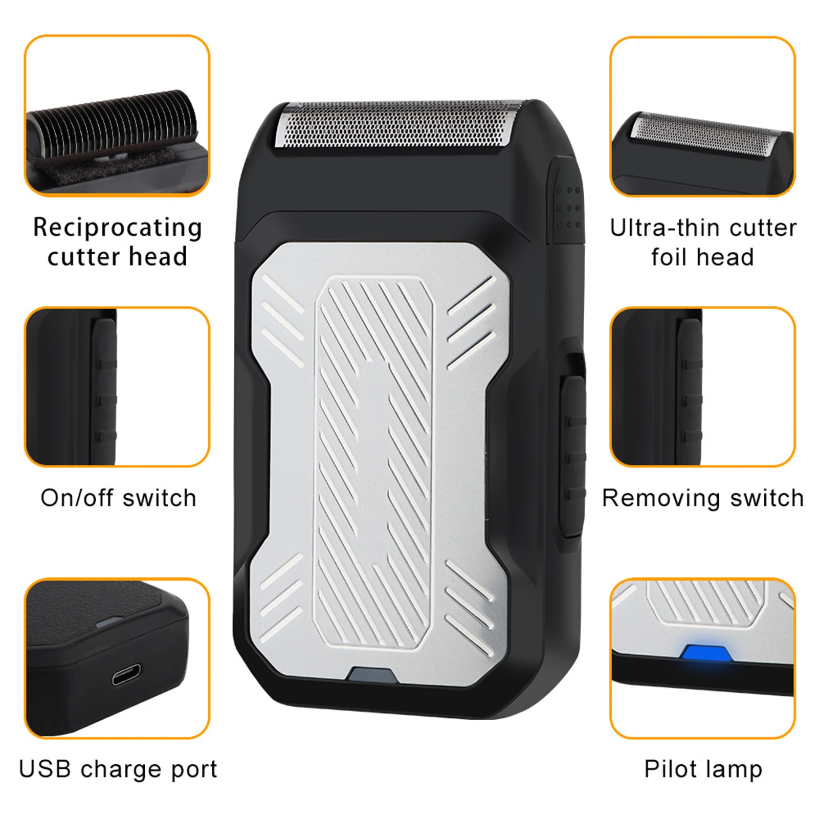 Портативная карманная бритва для мужчин, перезаряжаемый электрический триммер для бороды, салон, профессиональная бритва для ухода за бородой, машина для резки бороды