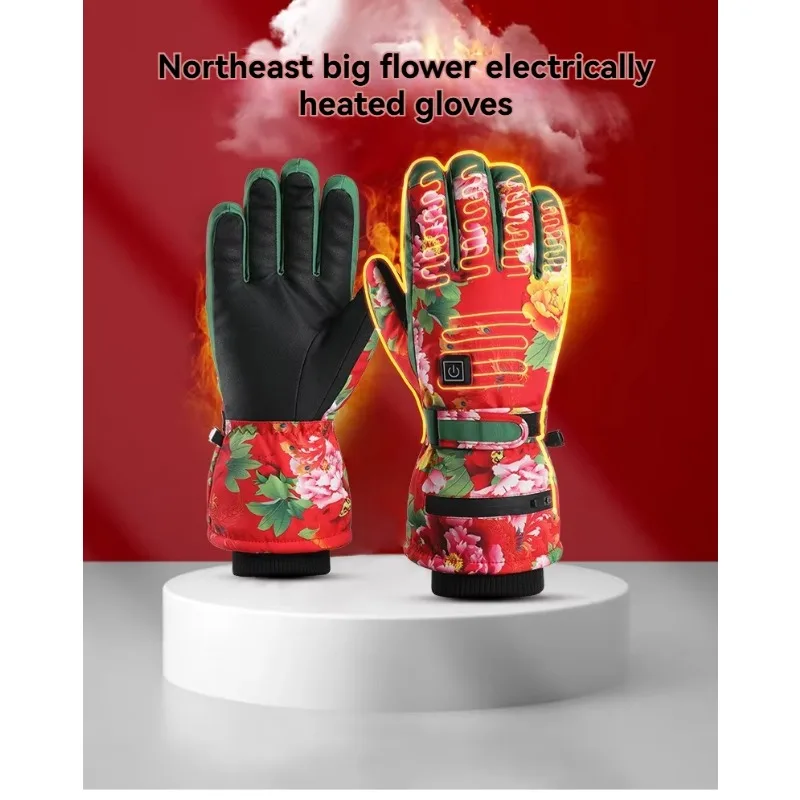 

2026Waterproof & Windproof Touch Screen Winter Gloves Outdoor Ski Cycling Rechargeable Heated Gloves Made Polyester Providing Wa