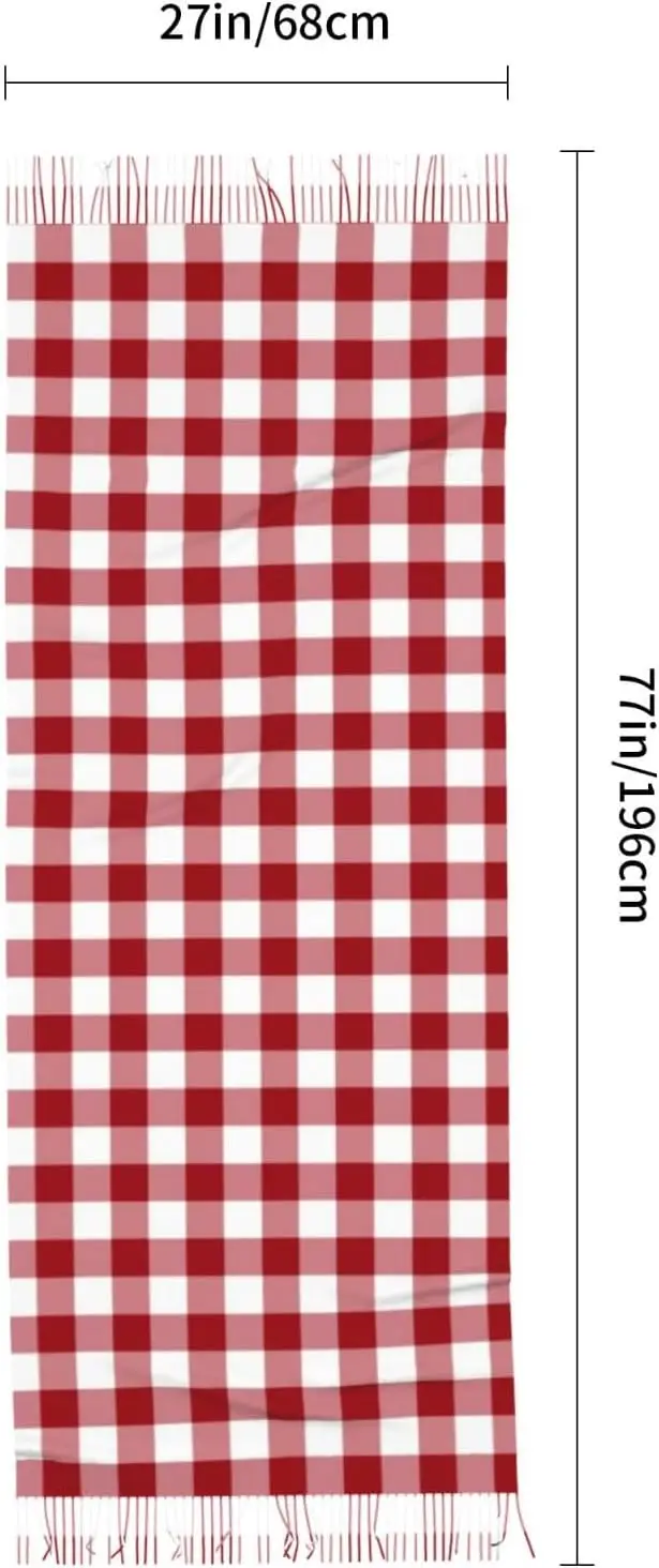 الكلاسيكية الأحمر والأبيض متقلب القماش القطني نمط تقليد الكشمير شرابة وشاح الشتاء وشاح الخريف أنعم الكلاسيكية الدافئة