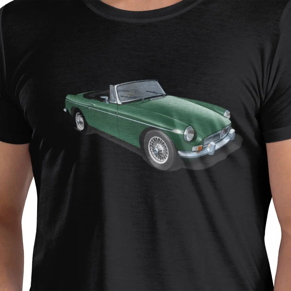 

MGB Roadster In British Racing Зеленая футболка из 100% хлопка, мужские модные футболки, мужские футболки с круглым вырезом и коротким рукавом, S-6XL
