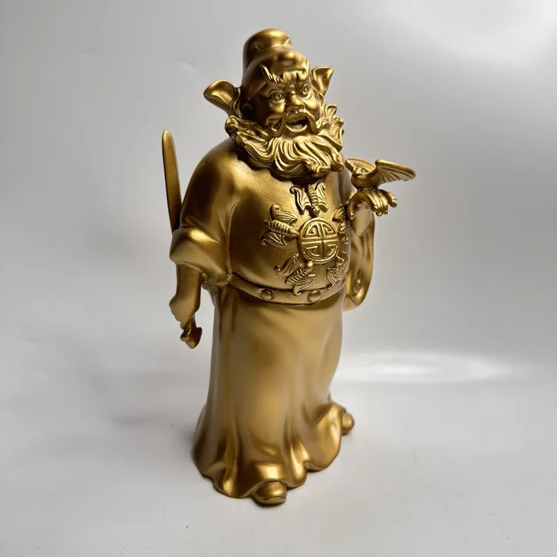 Antique Bronze Zhongkui Figurine Statue of the Celestial Sage for Hom Living Room Office