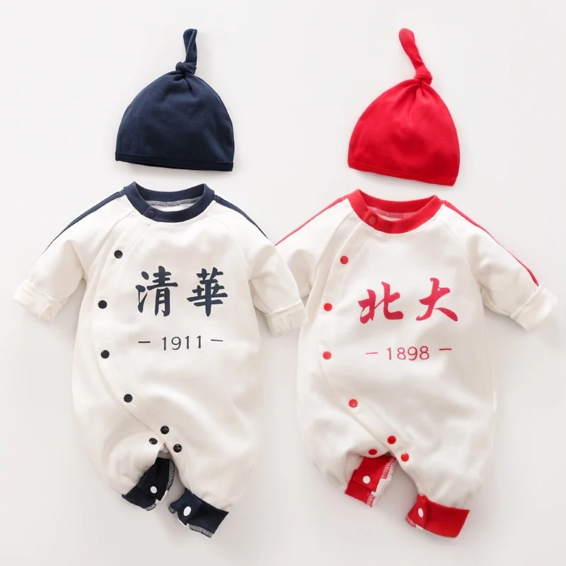 Traje de Bebé de Algodón Puro para Primavera y Otoño, Ropa de Recién Nacido, Estilo Harajuku, Conjunto Infantil para Niños y Niñas