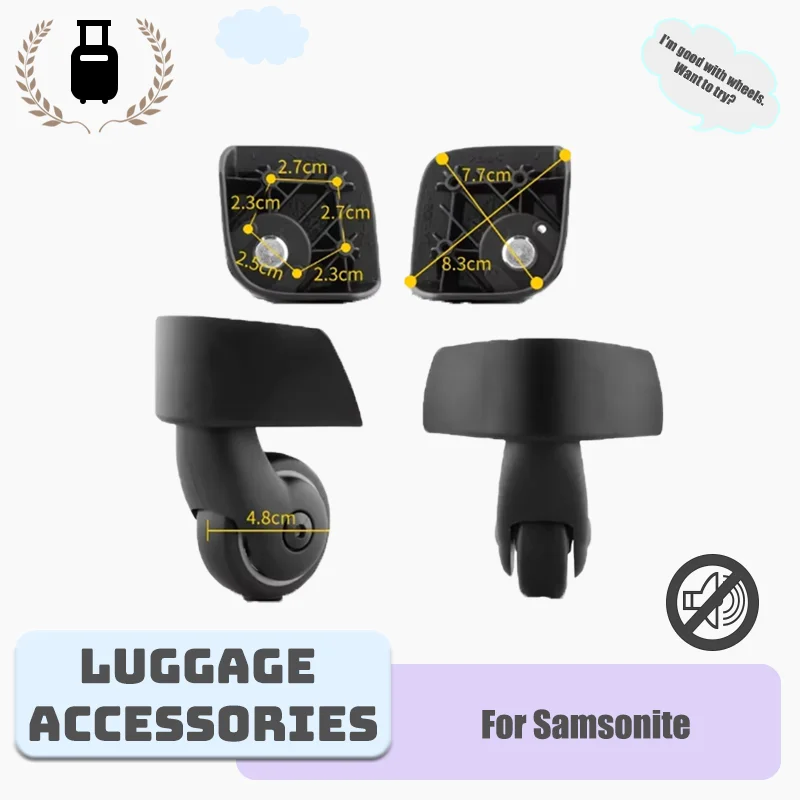 

For Samsonite U72 Easy-Install 360° Silent Swivel Wheels - Universal Trolley Suitcase Replacements