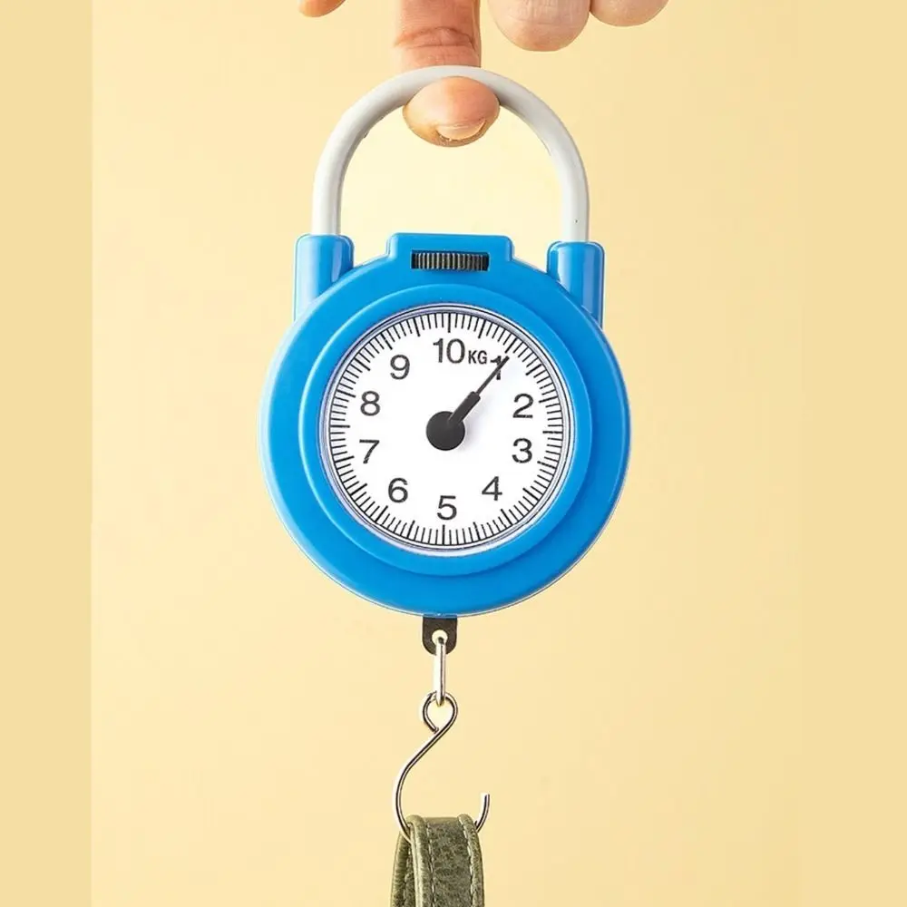 Plastic Stainless Steel Handheld Scale Yellow Blue 10kg/22lb Load Capacity Hanging Scale Lightweight High Accuracy Kitchen Scale