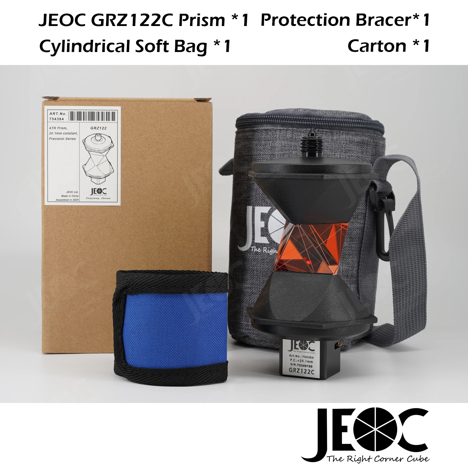 JEOC GRZ122C, 360 Degree Reflective Prism for Leica ATR Total-station, Land Surveying Equipment Accessories