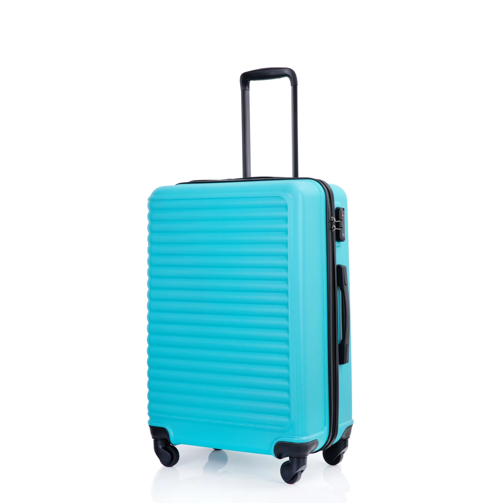 VSOGA hard shell case Rolling case suitcase hand luggage 4 rolls ABS material TSA Customs lock 58.5*39.5*23 light green