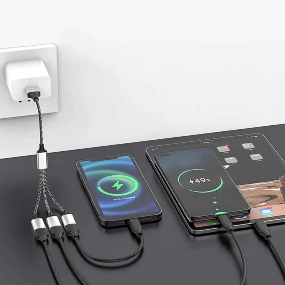 USB Cable Splitter HUB Extentions 3 Port Phone Charger Power Adapter OTG Multiple USB Hub Extensions For Macbook Computer Laptop image 3