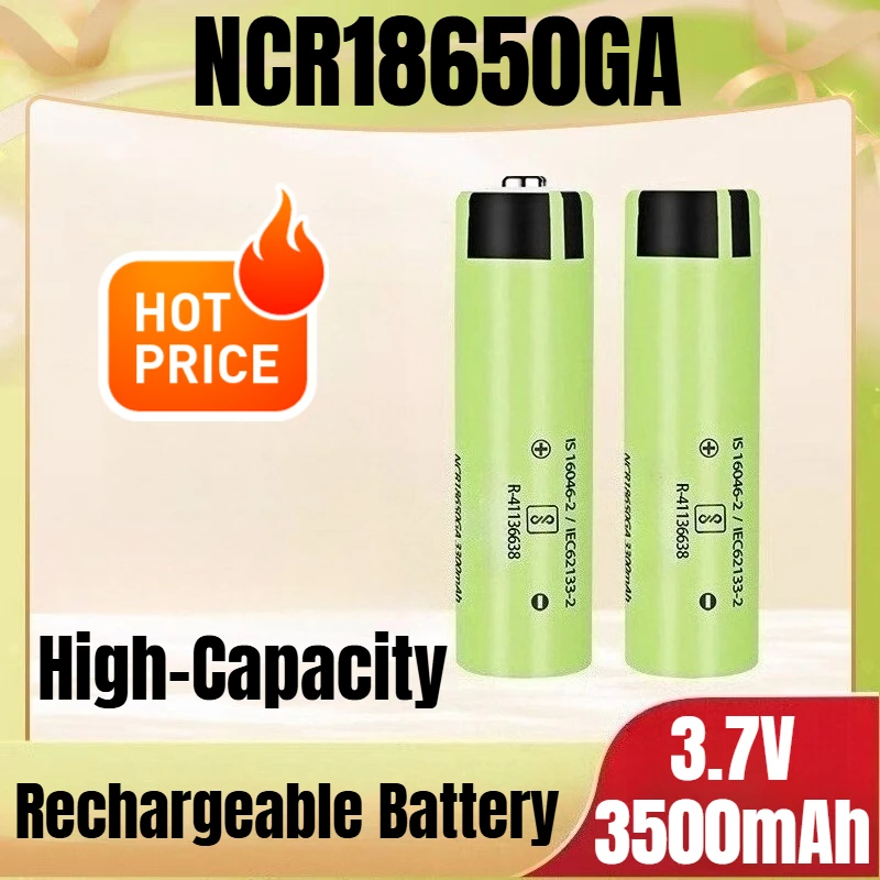 NCR18650GA 3.7V 3500mAh High-Capacity Rechargeable Battery
