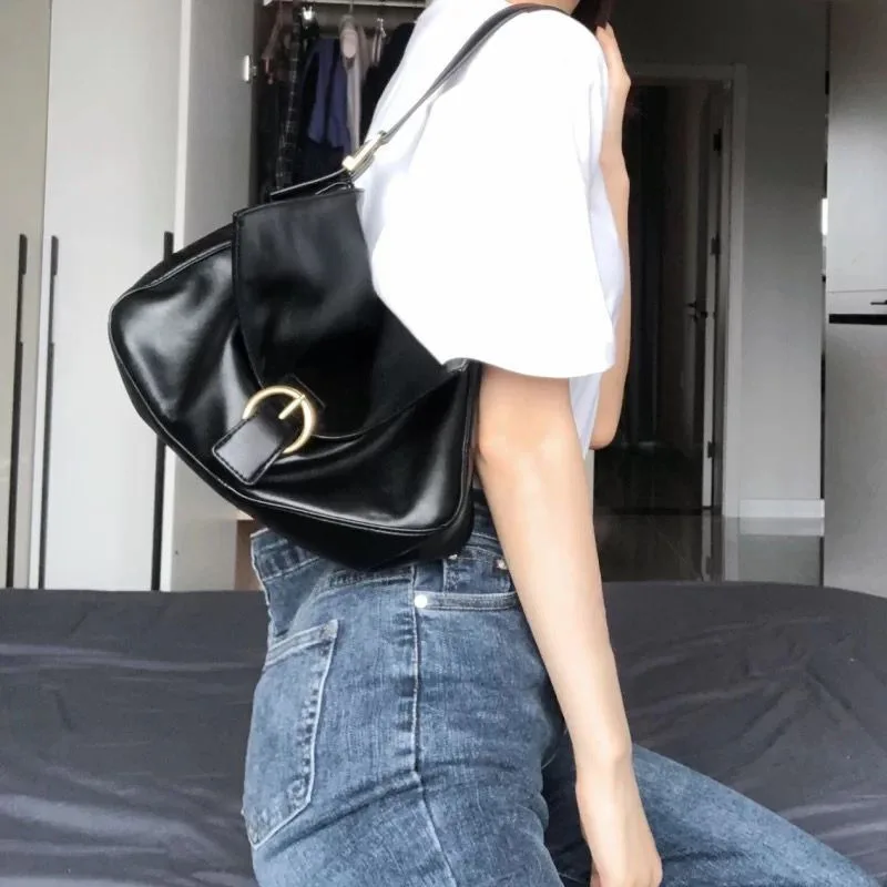 Fashion Black Casual Crossbody Vintage High Capacity Bolso Mujer Women Shoulder Bag Korean Style Femme Shoulder Bags