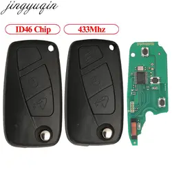 Jingyuqin Remote Car Key Alarm 433Mhz ID46 PCF7946 Chip For Fiat 500 Citroen Nemo Peugeot Bipper Ford KA Opel Vauxhall Combo