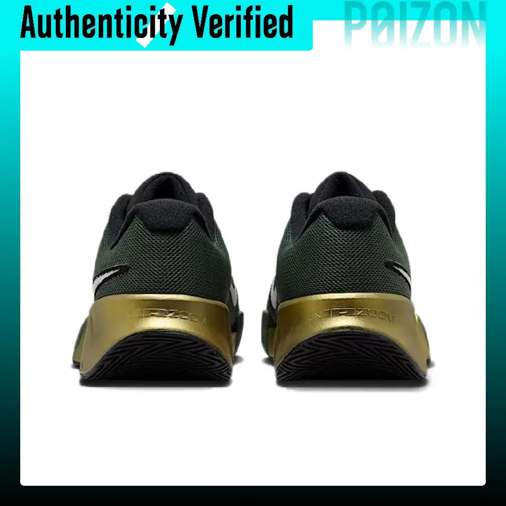 Nike GP Challenge Pro Tennis Shoes Men's Low-top Green Camouflage/Metallic/Black/White Gold IZ5016-300 - view 6