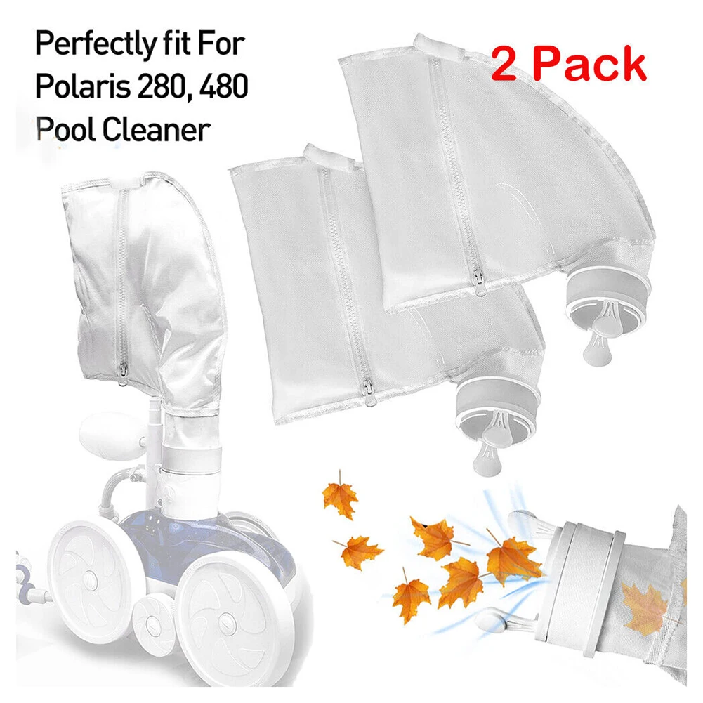 2 PcsZippered Bag Pool Cleaner Bags All Purpose Filter Bag For Polaris 280 480 Part K13 K16 Swimming Pool Cleaner Bags Accessory