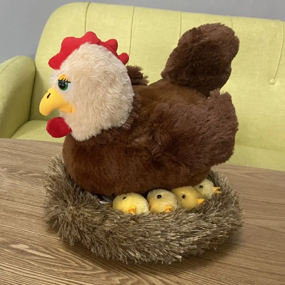 Kawaii จําลอง Hen Plush ของเล่นไก่ตลกสีเหลือง Hen Shape ของเล่นตุ๊กตาน่ารัก Soft Chick ครอบครัวตุ๊กตาของเล่นเด็ก