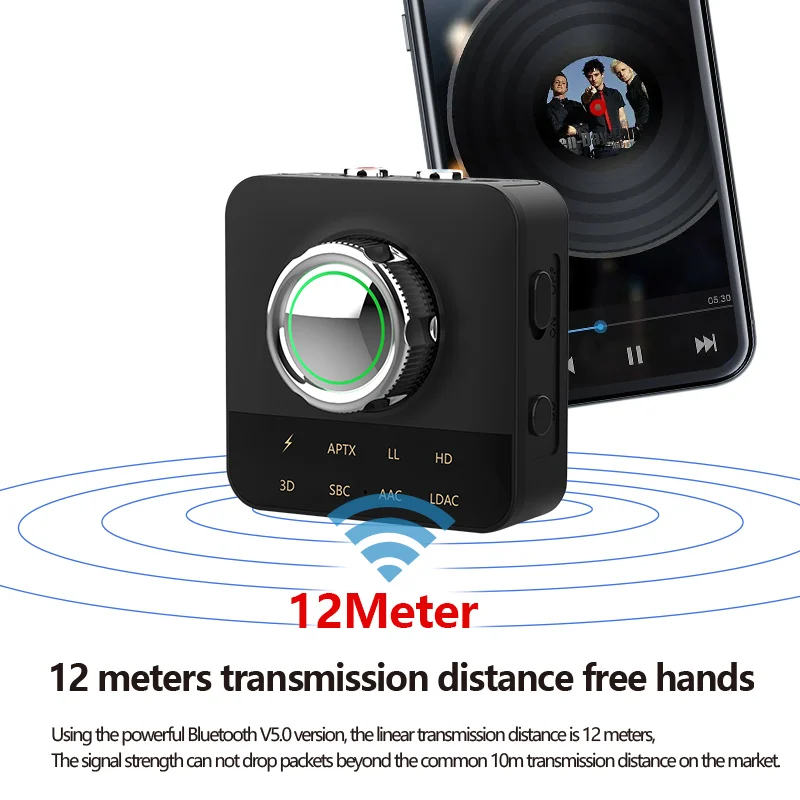 Беспроводной адаптер LE506 LDAC аудио приемник APT HD HiFi 3D стерео звук Громкая связь bluetooth-совместимый адаптер