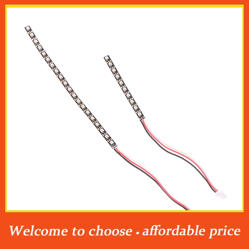

*New WS2812 Chip 3.5mm Width 5V Flexible Strip Board Built-in 10 / 20pcs RGB LED IC 50 / 100mm Length For RC FPV Racing Drones