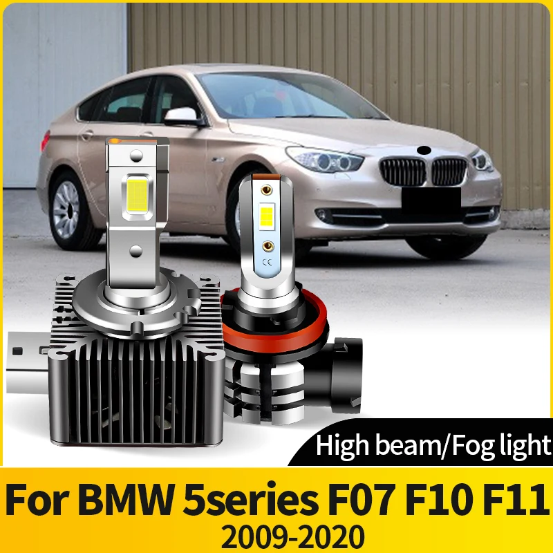 LED Headlights Beams HID D1S 70W Auto lamp High/Low Beam CANBUS Two-sided CSP Chip Plug&Play For BMW 5series F07 F10 F11 09-20