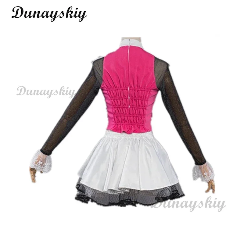 Monster Cos High: Draculaura Cosplay Costume Pink Suit Vampiree Draculaura Wig Anime Female Cosplay Halloween Costumes Shoes