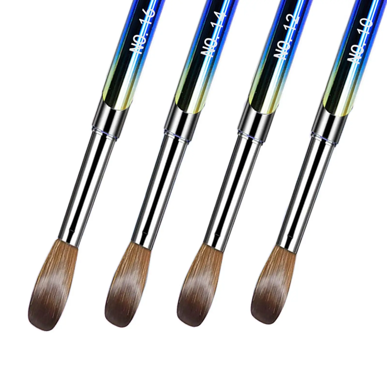 Set of 4 Acrylic Nail Brushes for Nail Art and Acrylic Powder