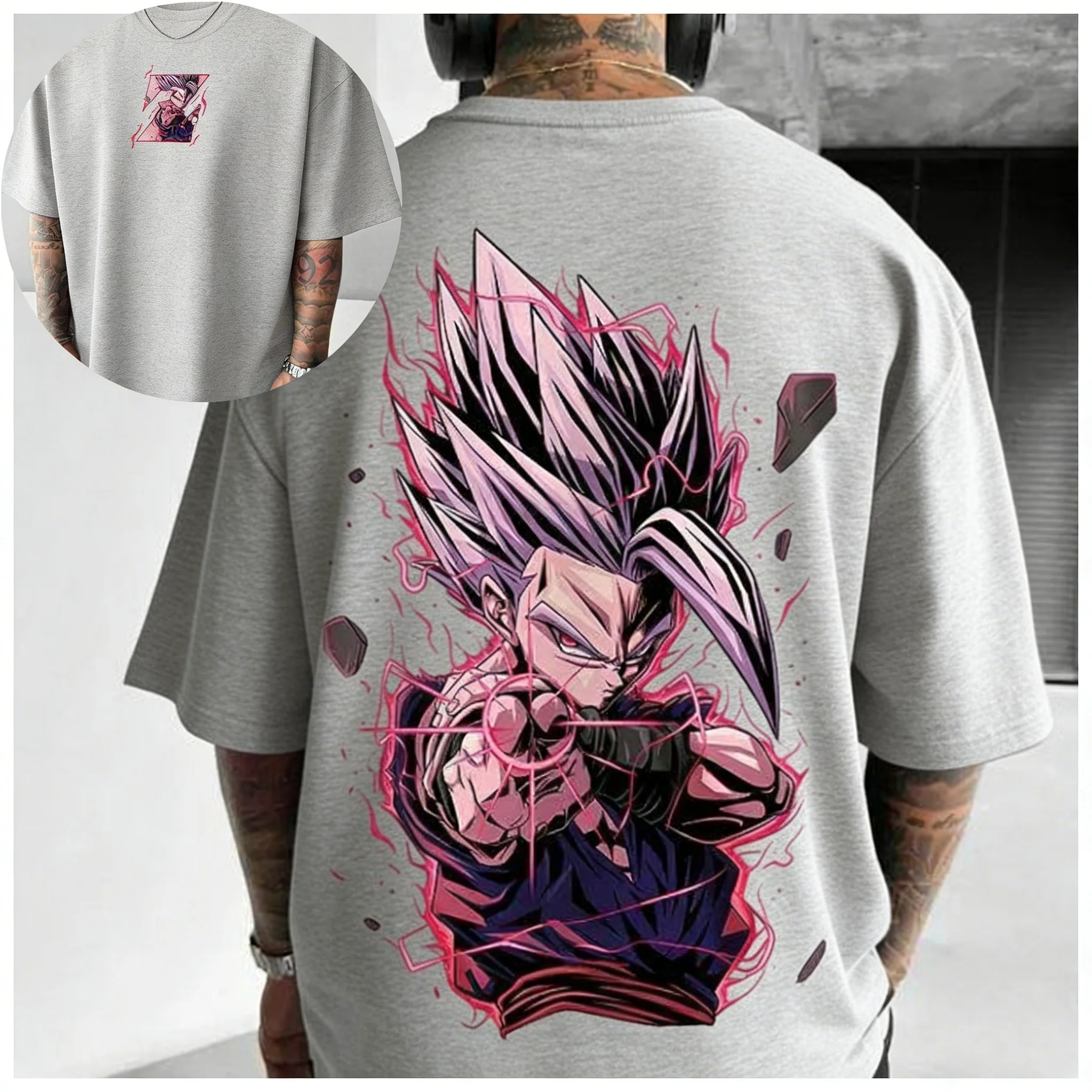 2026 Neujahrs-T-Shirt mit Großem Dragon Ball Super Motiv, Magischer Charakter-Aufdruck, Klassisches Direktdruck-Herren-T-Shirt