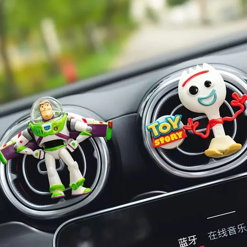 Disney toy story woody buzz lightyear boneca dos desenhos animados carro ambientador aromaterapia bonito carro ventilação de ar aromaterapia decoração do carro brinquedo