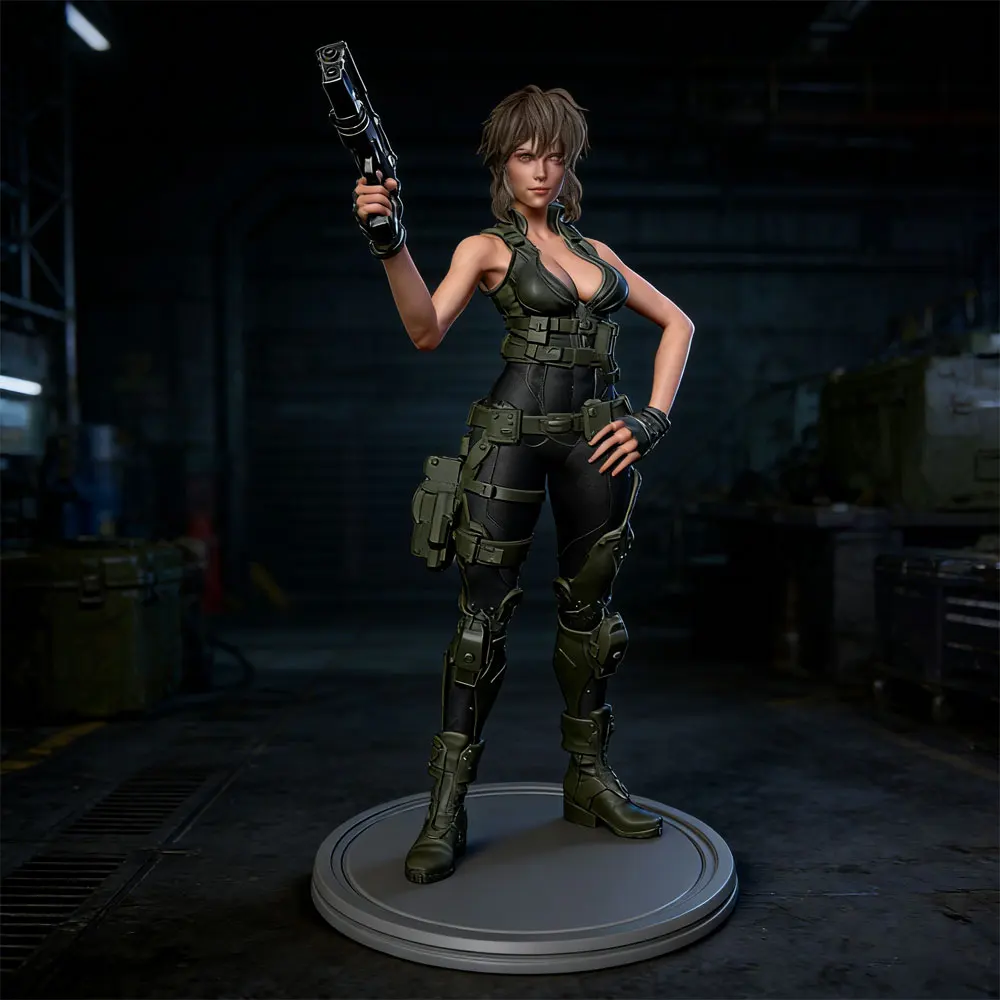 1/24/18/16/12 Female Warrior Resin Model Kits GK Miniature 3D Printed Gray Model Figurine DIY Doll Model Unpainted