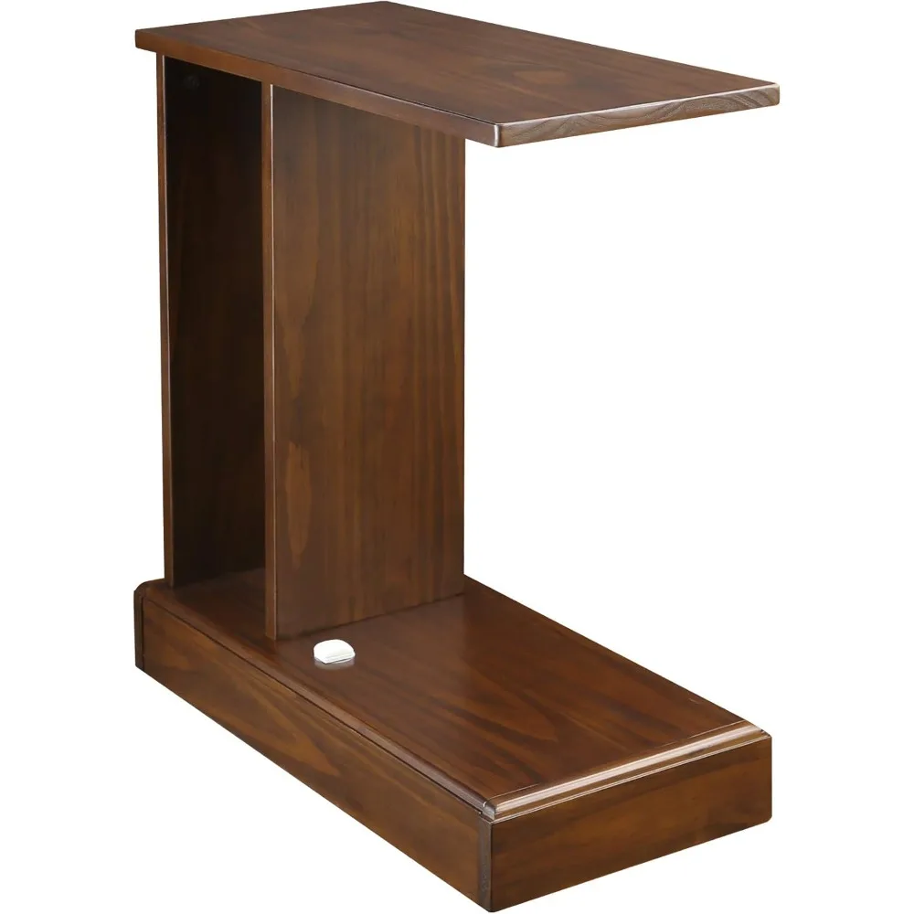 طاولة قهوة مع درج للتخزين المخفي، لمسة نهائية موكا، 22.75 × 10 × 24 بوصة