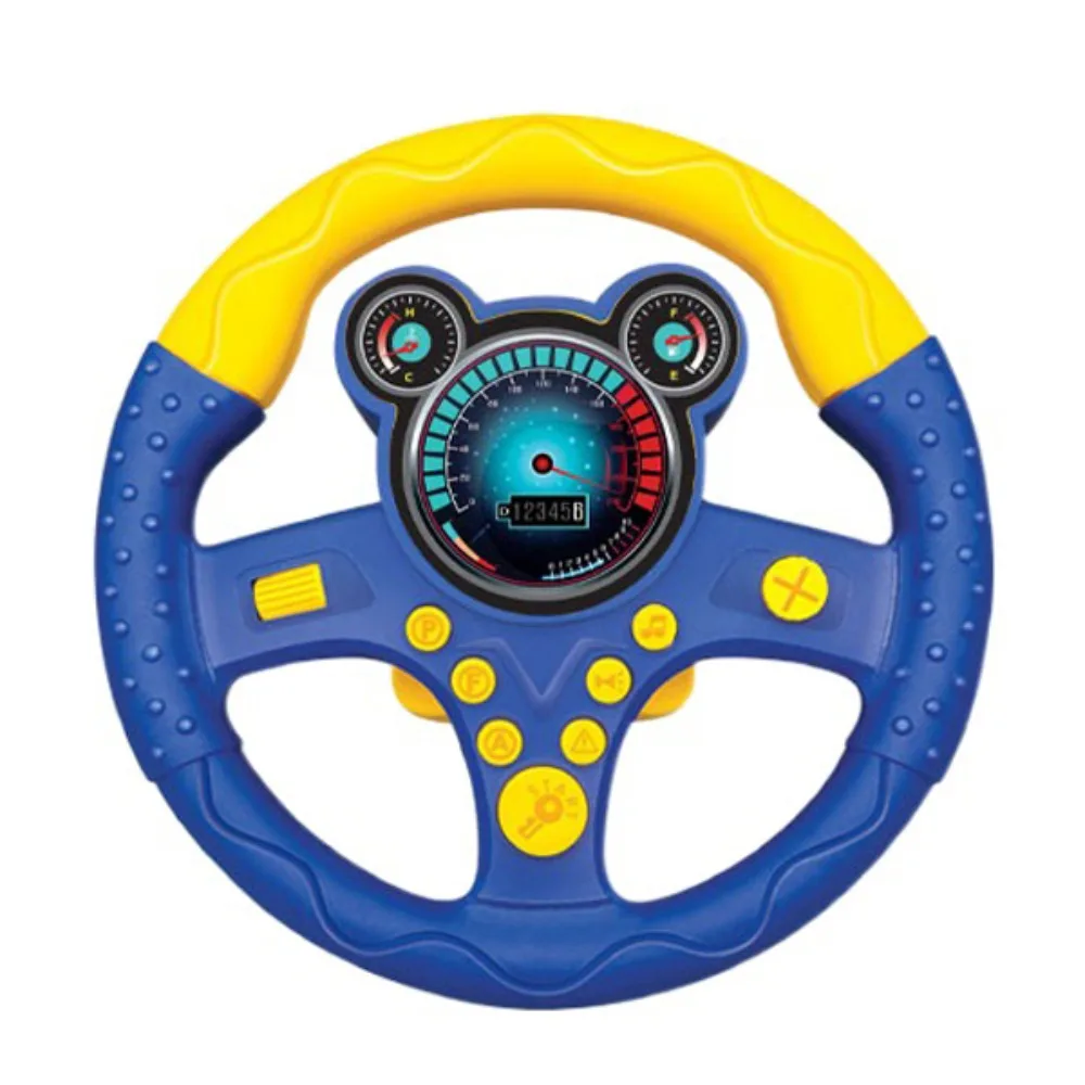 

360 ° Вращающийся мультяшный второй пилот, рулевое колесо Монтессори, многофункциональная имитация рулевого колеса, игрушки для раннего образования
