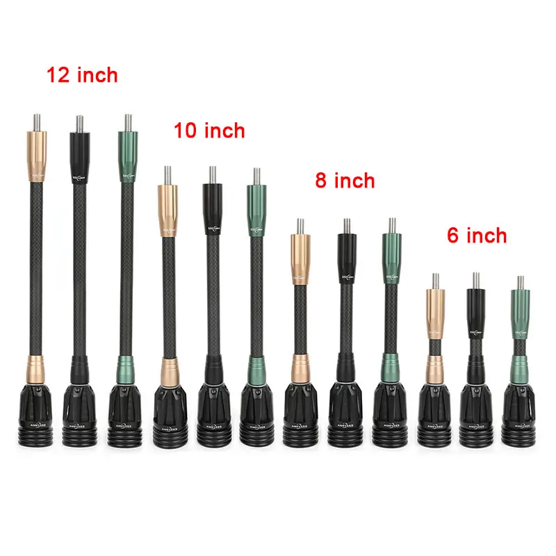6/8/10/12 Inch Archery Balance Bar 3K Carbon Fibre Bar Bow Stabilizer Shock Absorbing Rod Damping Hunting Shooting Target Acc