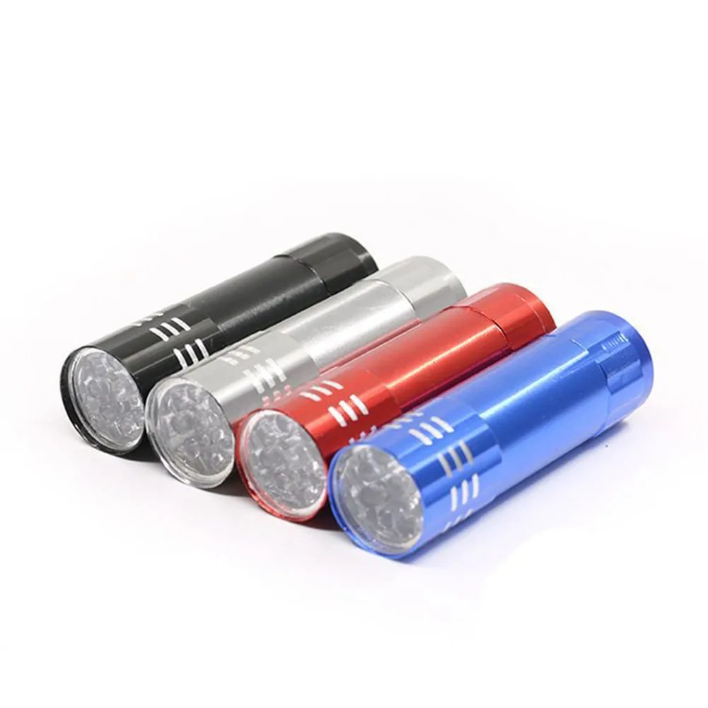 9LED Black Light Flashlights Mini UV Flashlight Battery Power Ultraviolet Torch for Pet Dog Urine Stains Detector Scorpion Hunt