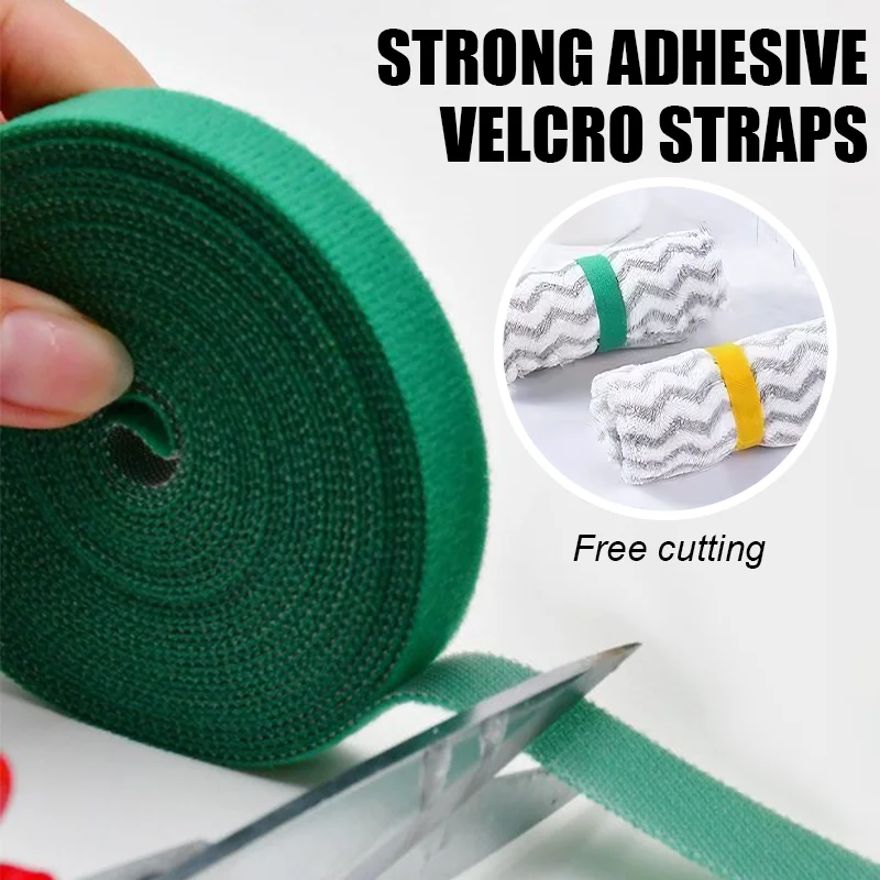 Reusable Nylon Plant Ties Green Garden Plant Bandage Cable Ties Self Adhesive Plant Fastener Tape for Plants Garden Home