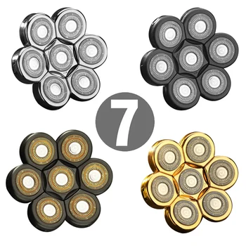 Genko อะไหล่หัวโกนหนวด, เครื่องตัด7ชิ้นแบบอิสระ7D หนวดไฟฟ้าสำหรับอิสระอิสระอิสระอิสระ