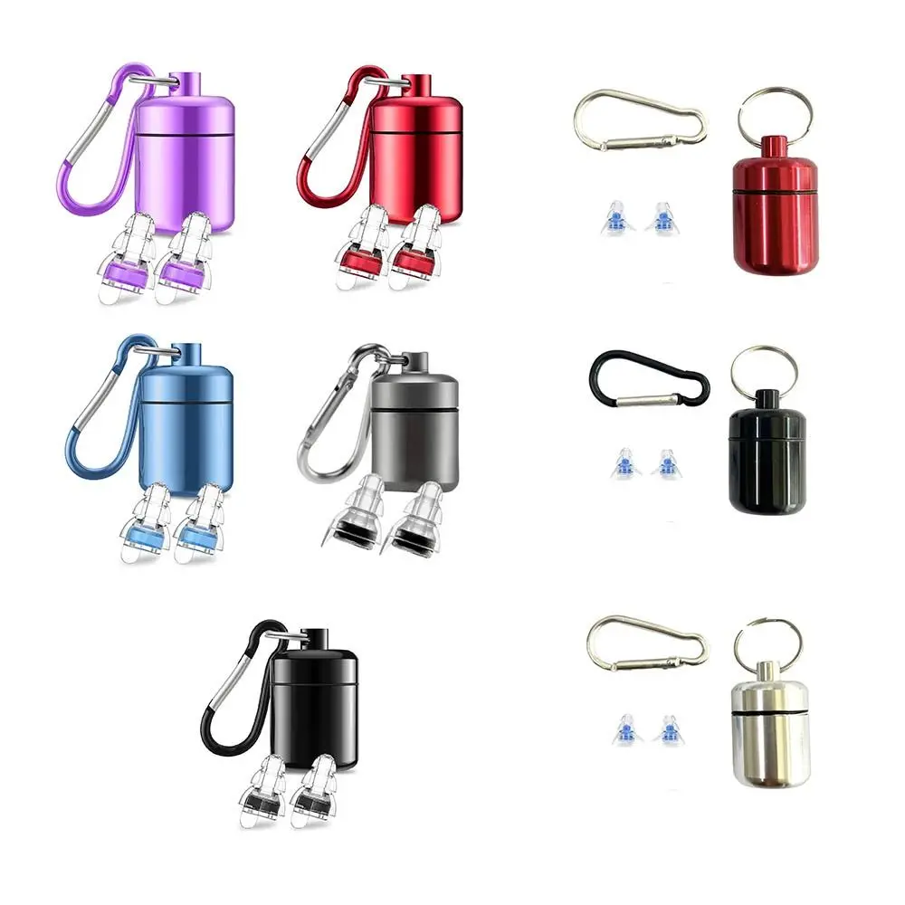 1 par de tapones para los oídos reutilizables con cancelación de ruido, tapones para los oídos de silicona suave, protección auditiva segura, protección para los oídos, aislamiento acústico