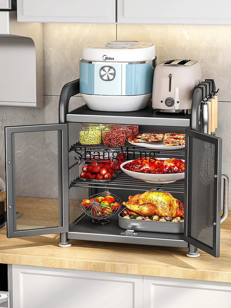 FG  Kitchen Leftovers Leftovers Storage Cabinet Breathable Household Vegetable Bowl Shelf