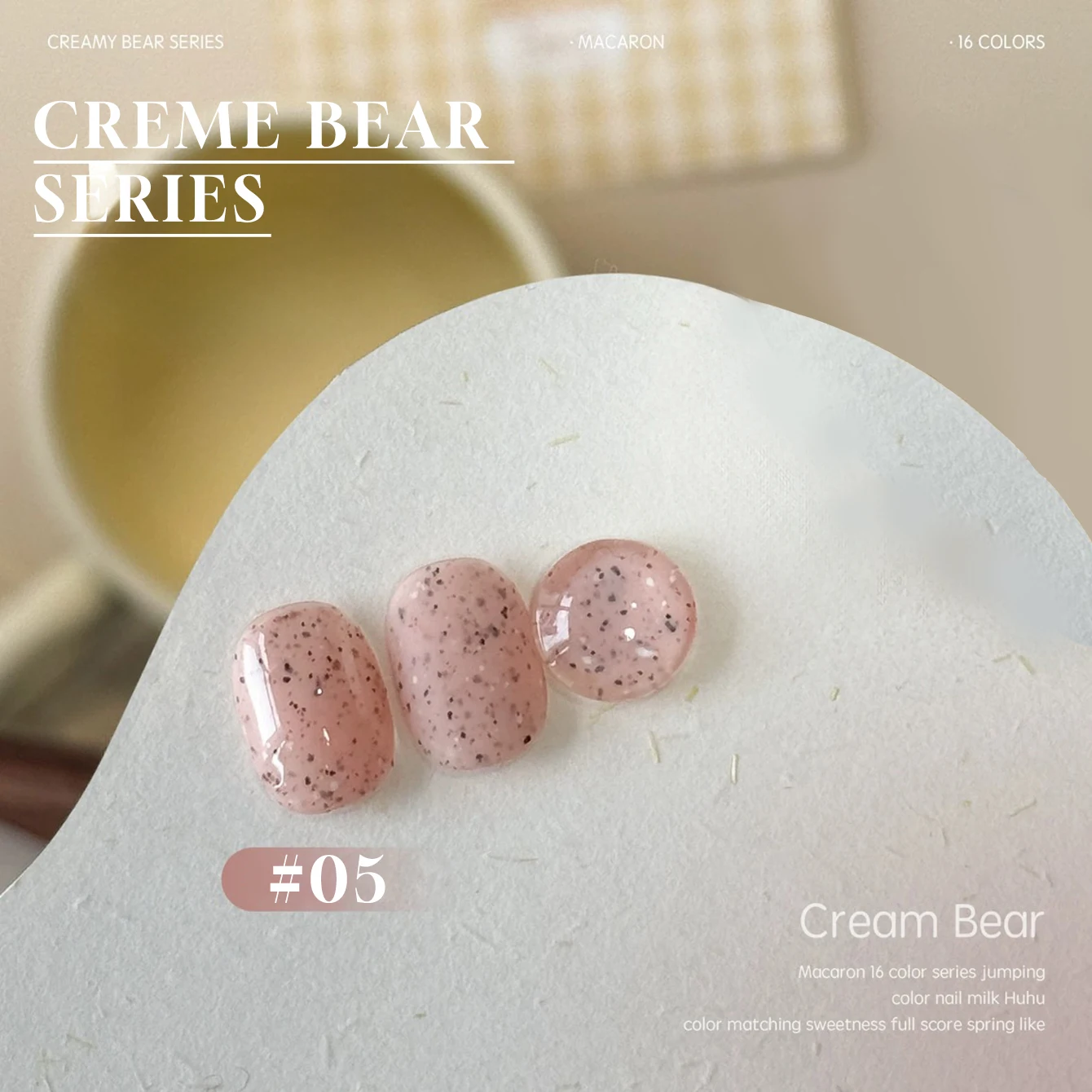 MIANEL 12ML 1-16pcs Summer Nails Cute Cub Cream Gel Nail Polish 2025 New Style Macaron Dopamine Gel Polish White Nails Red Nails