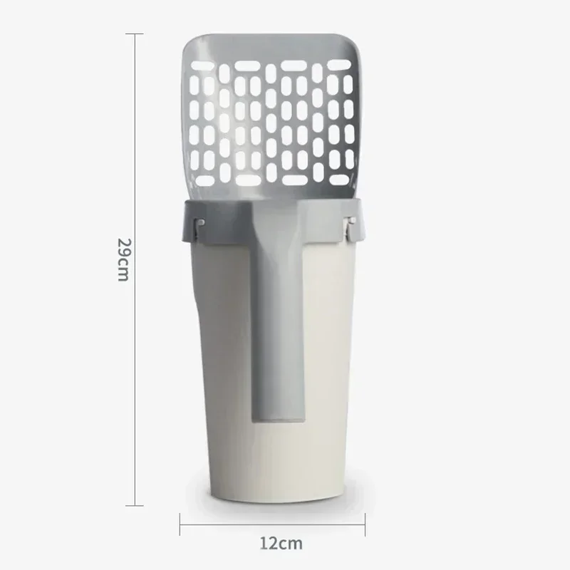 One Piece Cat Litter Scoop Efficient Cat Waste Scooper with Built in Garbage Bag Set Detachable Durable Pet Cleaning Supplies image 6