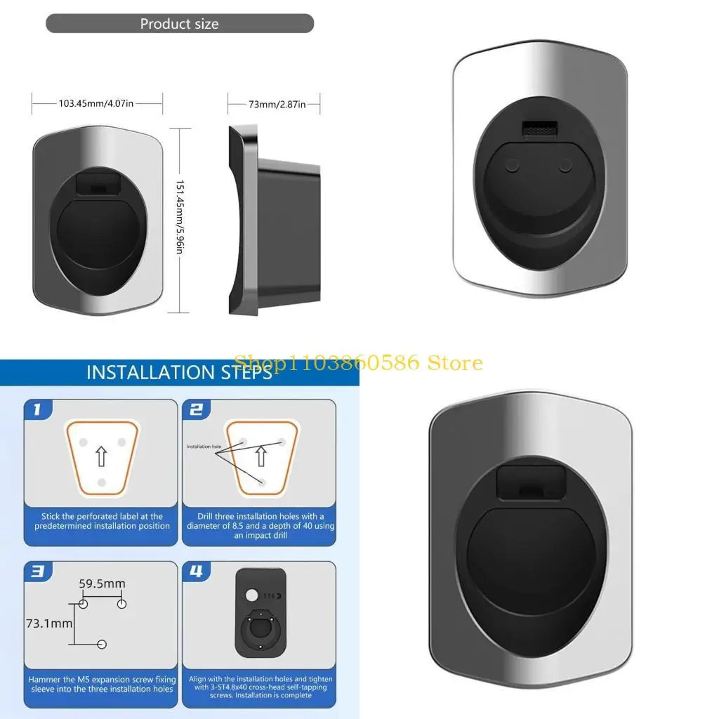 

242A Держатель зарядных устройств для электромобилей Настенное крепление Экономия места Док-станция для зарядных устройств