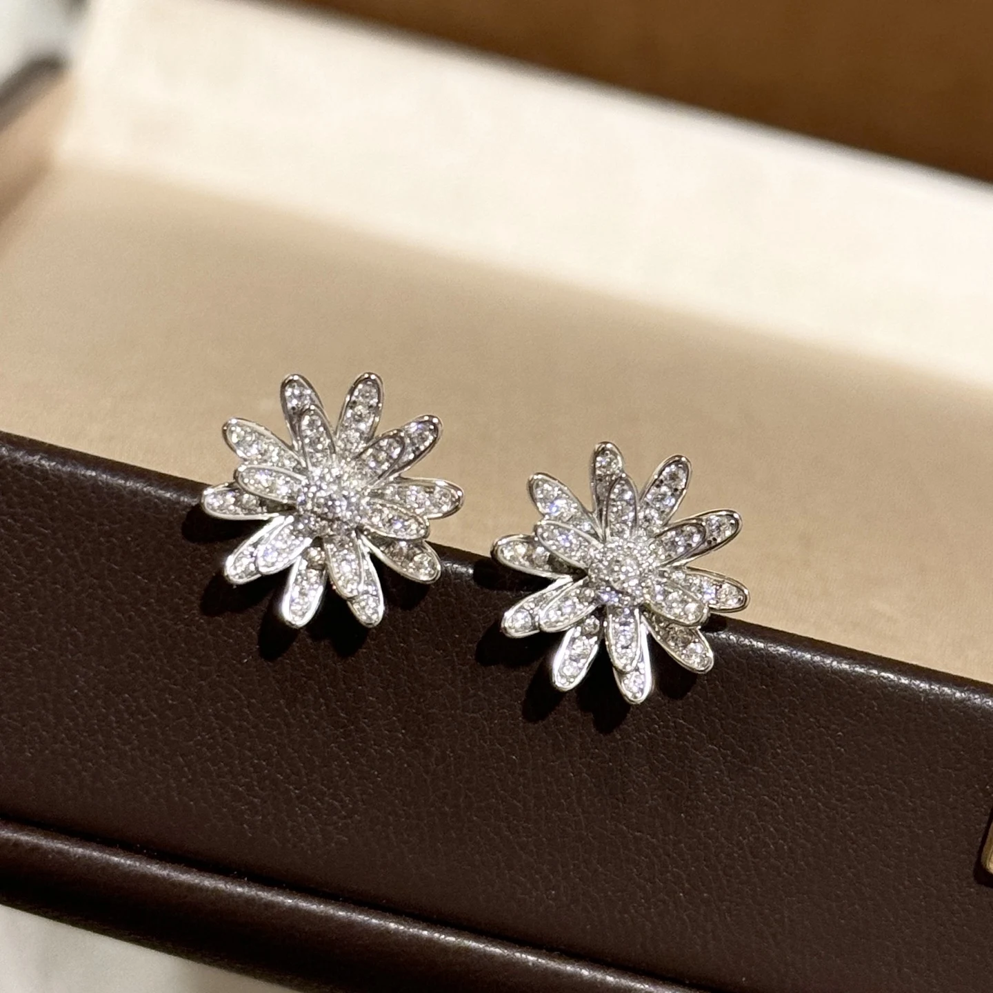 

S925 Sterling Silver Earrings Wild Flower Floral Jewelry Earrings