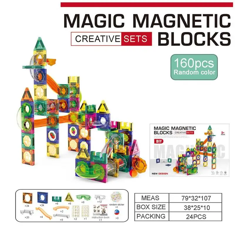 Magnetic Building Blocks Construction Set Magnet Tiles Children Montessori Educational Game Toys For Kid Boy Girl Gift