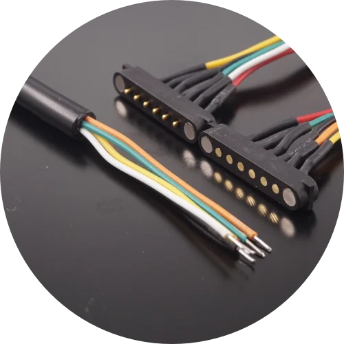 1/3/5 Paar wasserdichter DC-Magnet-Pogo-Pin-Stecker 2 3 4 5 6 7 8 9 Pole 2,54 mm Pogopin männlich weiblich Kontaktstreifen 90 Grad – Detail 9