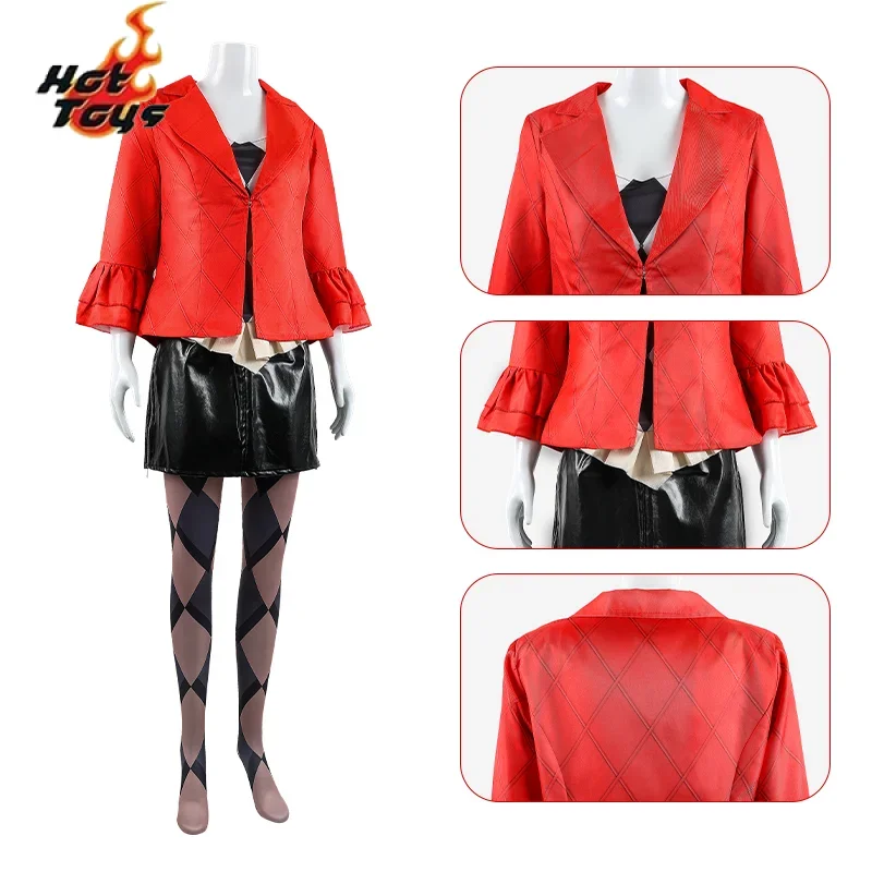 Леди Джокер Клоун Гага Косплей Костюм pour femme tenue Harley nouveau фильм д'Хэллоуин халат Canarval imbibée аниме 2024