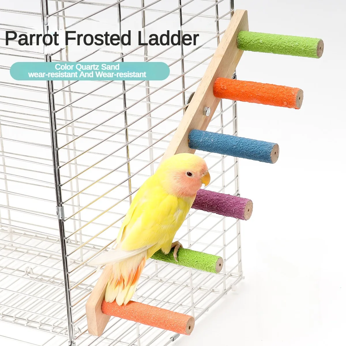 4/6/8 Step Bird Wood Climbing Ladder Pet Parrot Interactive Ladder Toy Fun Stick Climbing Toy Station Bar Birdcage Accessories